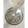 SET 3 ANTICO CALICE VETRO Murano DIPINTO A MANO AVVENTURINE ORO ZECCHINO VINTAGE