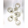 SET 5 ANTICO CALICE CHAMPAGNE VETRO Murano DIPINTO A MANO ORO ZECCHINO VINTAGE