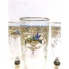 SET 5 ANTICO CALICE CHAMPAGNE VETRO Murano DIPINTO A MANO ORO ZECCHINO VINTAGE