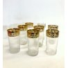 SET 8 BICCHIERI CRISTALLO TUMBLER ALTO Crystal St Louis FRANCE DECORO ORO 50s