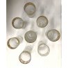 SET 8 BICCHIERI CRISTALLO TUMBLER ALTO Crystal St Louis FRANCE DECORO ORO 50s