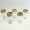 SET 8 BICCHIERI CRISTALLO TUMBLER ALTO Crystal St Louis FRANCE DECORO ORO 50s