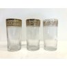 SET 8 BICCHIERI CRISTALLO TUMBLER ALTO Crystal St Louis FRANCE DECORO ORO 50s