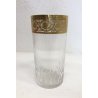 SET 8 BICCHIERI CRISTALLO TUMBLER ALTO Crystal St Louis FRANCE DECORO ORO 50s