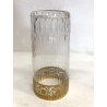 SET 8 BICCHIERI CRISTALLO TUMBLER ALTO Crystal St Louis FRANCE DECORO ORO 50s