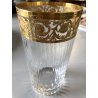 SET 8 BICCHIERI CRISTALLO TUMBLER ALTO Crystal St Louis FRANCE DECORO ORO 50s