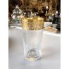 SET 8 BICCHIERI CRISTALLO TUMBLER ALTO Crystal St Louis FRANCE DECORO ORO 50s