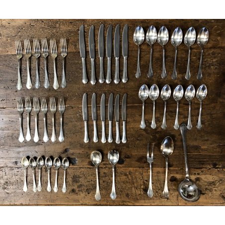 ANTICO SERVIZIO POSATE 6 PERS. ART NOUVEAU Berndorf Rostfrei Jugendstil Austria