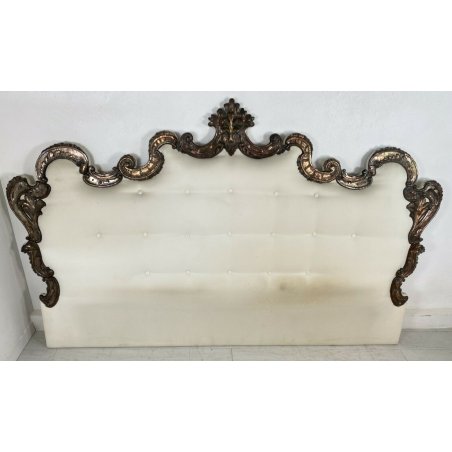 ANTICA TESTATA LETTO FINE 700 RAME ARGENTATO EPOCA BED ORIGINALE MATRIMONIALE