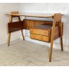 SCRIVANIA DESIGN SCRITTOIO VINTAGE VITTORIO DASSI ANNI 50 LEGNO 2 CASSETTI EPOCA