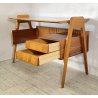 SCRIVANIA DESIGN SCRITTOIO VINTAGE VITTORIO DASSI ANNI 50 LEGNO 2 CASSETTI EPOCA