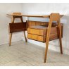 SCRIVANIA DESIGN SCRITTOIO VINTAGE VITTORIO DASSI ANNI 50 LEGNO 2 CASSETTI EPOCA