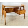 SCRIVANIA DESIGN SCRITTOIO VINTAGE VITTORIO DASSI ANNI 50 LEGNO 2 CASSETTI EPOCA