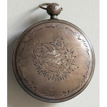 ANTICO OROLOGIO TASCA Lequin & Yersin 1800 OLD POCKET WATCH taschino ARGENTO 800