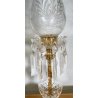 ANTICA COPPIA LUMI ATTRIBUIBILI BACCARAT CANDELIERI CANDELABRI 1900 ABAT JOUR