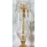 ANTICA COPPIA LUMI ATTRIBUIBILI BACCARAT CANDELIERI CANDELABRI 1900 ABAT JOUR