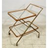 ANTICO CARRELLO BAR DESIGN CESARE LACCA ANNI 50 LEGNO OTTONE CARRELLINO VASSOIO