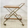 ANTICO CARRELLO BAR DESIGN CESARE LACCA ANNI 50 LEGNO OTTONE CARRELLINO VASSOIO