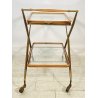 ANTICO CARRELLO BAR DESIGN CESARE LACCA ANNI 50 LEGNO OTTONE CARRELLINO VASSOIO