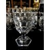 SET 8 BICCHIERI CALICE 11 cm CRISTALLO BOEMIA MARCHIO K-a CRYSTAL VINTGE GLASS