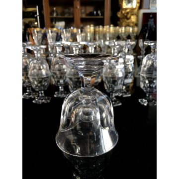 SET 8 BICCHIERI CALICE 11 cm CRISTALLO BOEMIA MARCHIO K-a CRYSTAL VINTGE GLASS