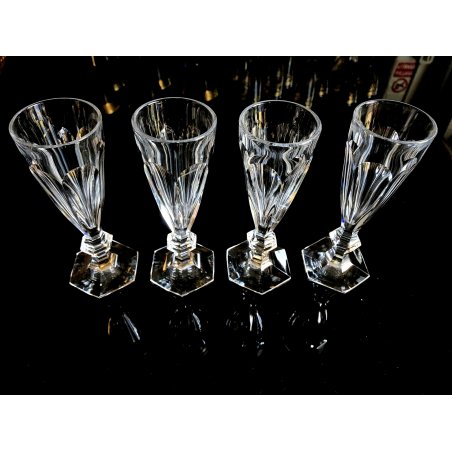 SET 4 FLUTE Baccarat HARCOURT 1841 BICCHIERE 17,8 cm/h CRYSTAL GLASS VERRE