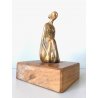 SCULTURA MULTIPLO BRONZO Nino Tassone "Donna Seduta" FIGURA FEMMINILE FIRMATA 