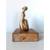 SCULTURA MULTIPLO BRONZO Nino Tassone "Donna Seduta" FIGURA FEMMINILE FIRMATA 