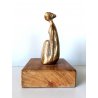 SCULTURA MULTIPLO BRONZO Nino Tassone "Donna Seduta" FIGURA FEMMINILE FIRMATA 
