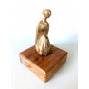 SCULTURA MULTIPLO BRONZO Nino Tassone "Donna Seduta" FIGURA FEMMINILE FIRMATA 