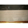 ANTICA GRANDE CORNICE SPECCHIERA VASSOIO '800 DECORO BULINO FOGLIA ORO STAMPA