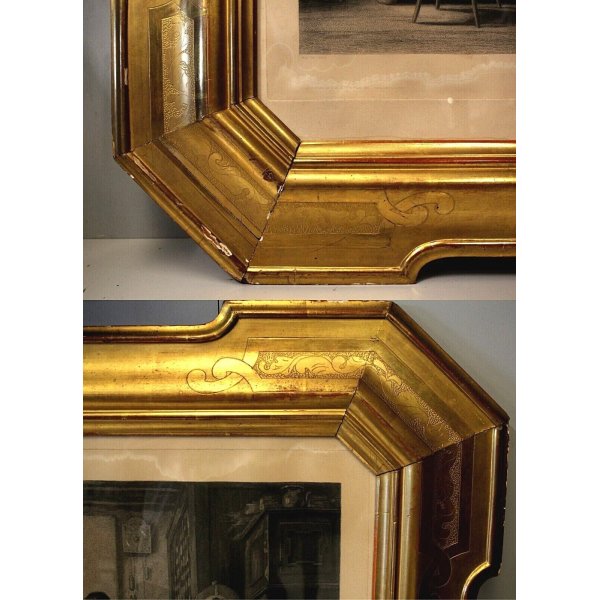 SPECCHIERA O CORNICE GRACE RETTANGOLARE ORO VINTAGE