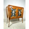 MOBILE BAR CREDENZA DESIGN ATTR. Gio Ponti INTERNO ILLUMINATO VETRO SPECCHIO 50s