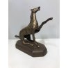 SCULTURA STATUA BRONZO DORATO CAVALLO Domenico Mazzilli BASE LEGNO VINTAGE '900
