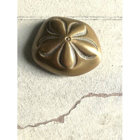 FERMACARTE VINTAGE SCULTURA OTTONE ECHINODERMA PRESSE PAPIER PAPERWEIGHT FIRMATO