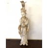 ANTICA SCULTURA TERRACOTTA SMALTATA STATUA Guanyin FIGURA DEA MITOLOGIA CINESE
