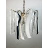 LAMPADARIO SOSPENSIONE VETRO SOFFIATO VISTOSI & MAZZEGA 15 LASTRE VINTAGE '60s