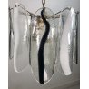 LAMPADARIO SOSPENSIONE VETRO SOFFIATO VISTOSI & MAZZEGA 15 LASTRE VINTAGE '60s