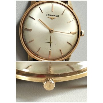 ANTICO OROLOGIO POLSO Longines MECCANICO Anni 60 ORO MASSICCIO 18k VINTAGE WATCH