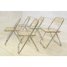 SET 5 SEDIA PIEGHEVOLE Plia Giancarlo Piretti Anonima Castelli CROMATE ANNI 70 