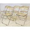 SET 5 SEDIA PIEGHEVOLE Plia Giancarlo Piretti Anonima Castelli CROMATE ANNI 70 
