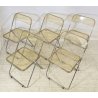 SET 5 SEDIA PIEGHEVOLE Plia Giancarlo Piretti Anonima Castelli CROMATE ANNI 70 