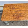 ANTICO TAVOLO PRANZO RETTANGOLARE LEGNO ABETE 1800 TABLE OLD 2 CASSETTI EPOCA 