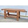 ANTICO TAVOLO LAVORO FALEGNAME LEGNO PIOPPO ROVERE FAGGIO 1800 UN CASSETTO MORSE