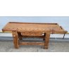 ANTICO TAVOLO LAVORO FALEGNAME LEGNO PIOPPO ROVERE FAGGIO 1800 UN CASSETTO MORSE