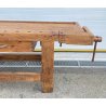 ANTICO TAVOLO LAVORO FALEGNAME LEGNO PIOPPO ROVERE FAGGIO 1800 UN CASSETTO MORSE