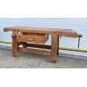 ANTICO TAVOLO LAVORO FALEGNAME LEGNO PIOPPO ROVERE FAGGIO 1800 UN CASSETTO MORSE