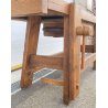 ANTICO TAVOLO LAVORO FALEGNAME LEGNO PIOPPO ROVERE FAGGIO 1800 UN CASSETTO MORSE