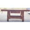 ANTICO TAVOLO LAVORO FALEGNAME LEGNO PIOPPO ROVERE FAGGIO 1800 UN CASSETTO MORSE