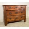 ANTICO COMO PIEMONTESE CASSETTONE MOSSO 3 CASSETTI IN NOCE EPOCA '700 PLANCIA 